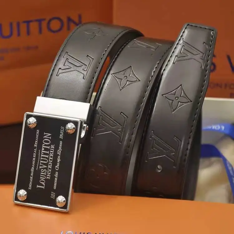 BabaReplica  Replica Designer Louis Vuitton Men Fashion Smooth Buckle Belt
