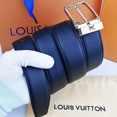 Blue & White Cloud Monogram Louis Vuitton Belt www.replica